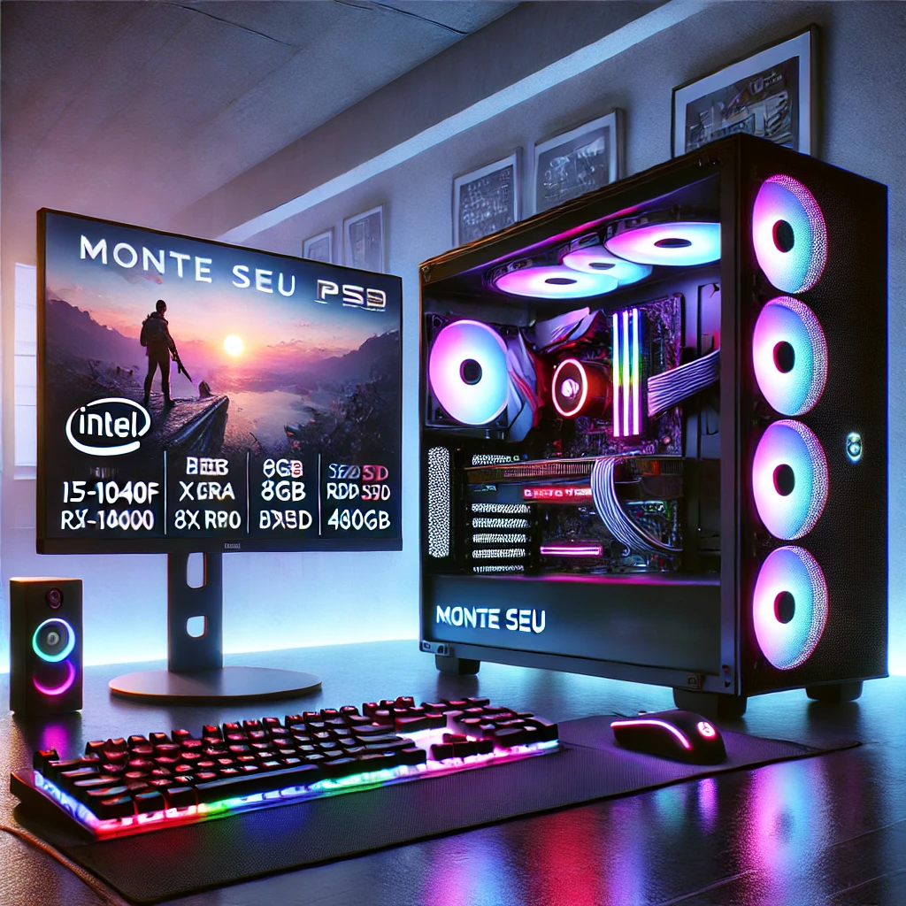 Monte seu PC: Intel i5-10400F, Radeon RX 580, 8GB DDR4, SSD 480GB