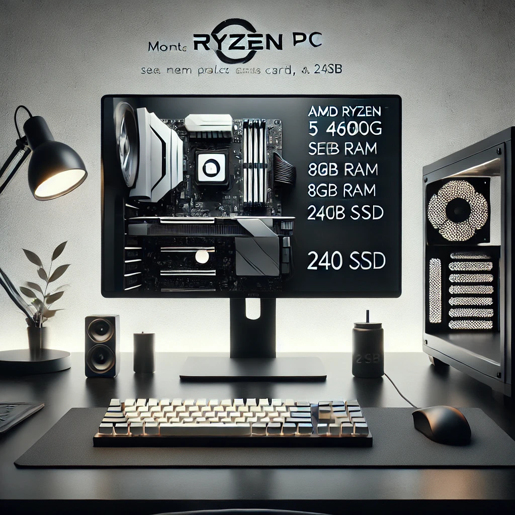 Monte seu PC: AMD Ryzen 5 4600G, Sem Placa de Vídeo, 8GB RAM e SSD 240GB