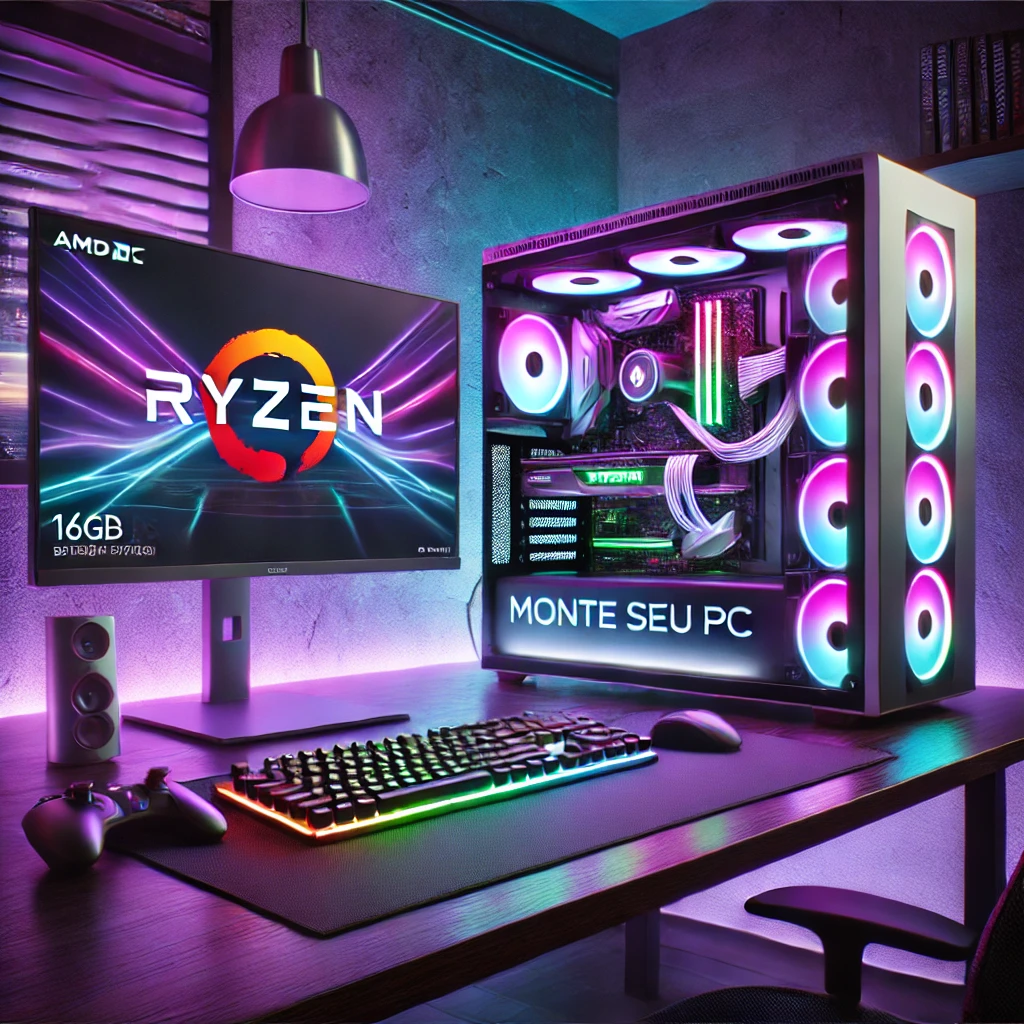 Monte seu PC: AMD Ryzen 5 5500, RTX 3060, 16GB DDR4, 512GB SSD