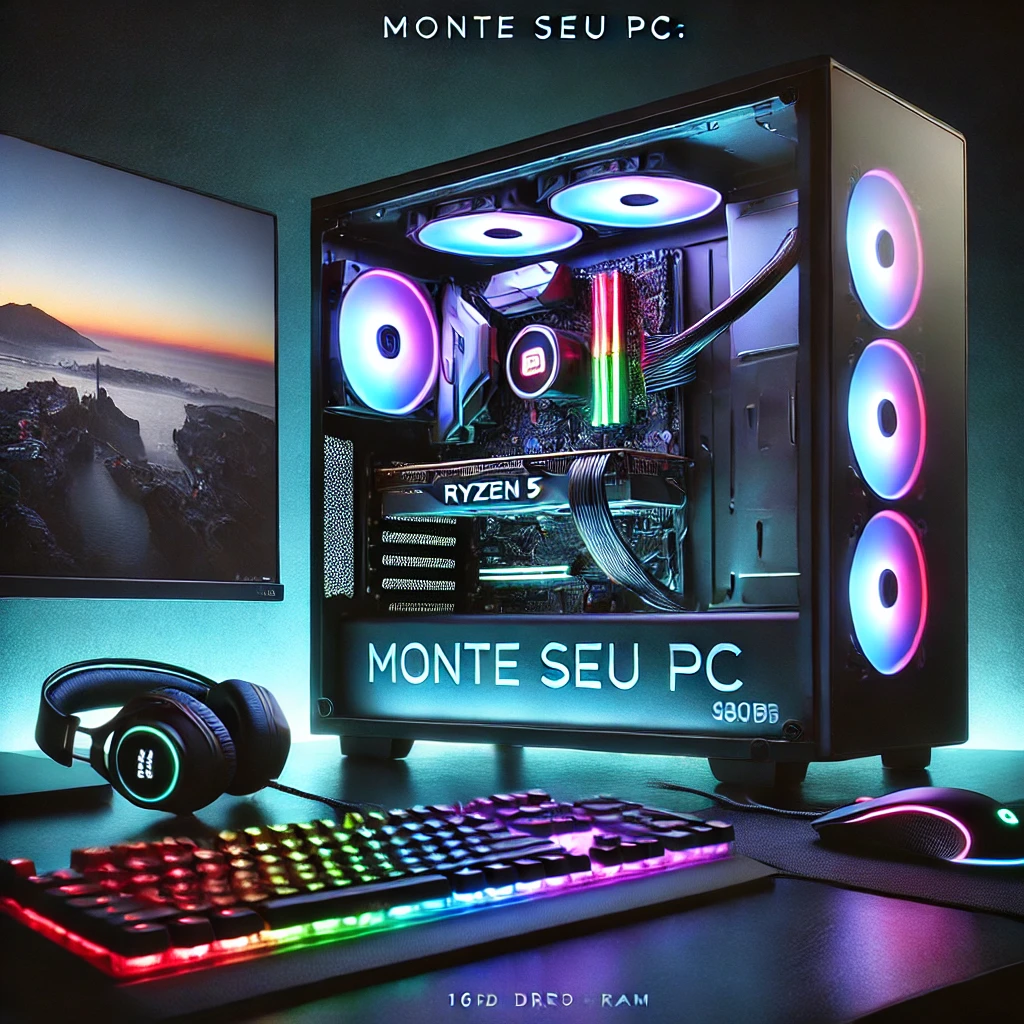 Monte seu PC: AMD Ryzen 5 5500, Radeon RX 5700 XT, 16GB DDR4, SSD 480GB