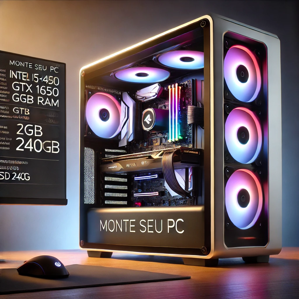 Monte seu PC: Intel i5-11400F, GTX 1650, 16GB DDR4, SSD 240GB