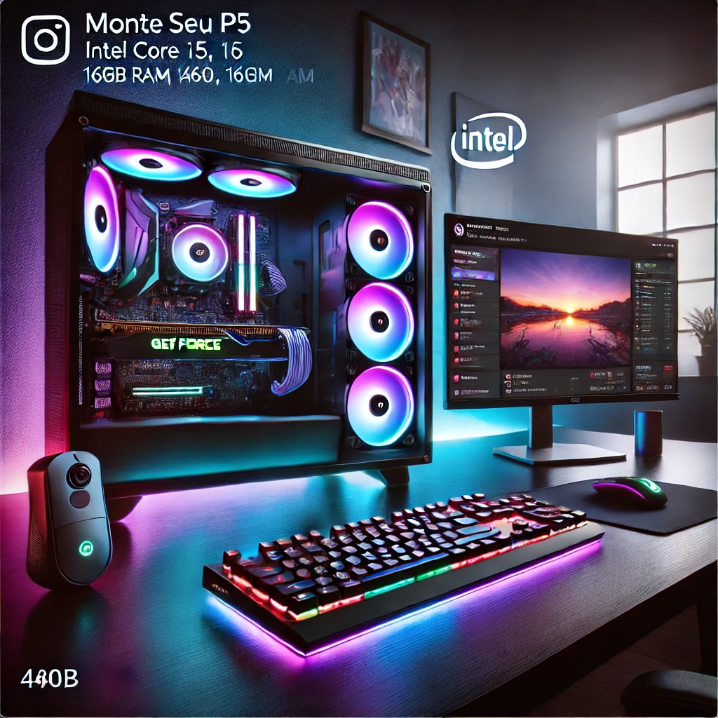 Monte seu PC: Intel Core i5, GeForce GTX 1060, 16GB RAM, SSD 480GB