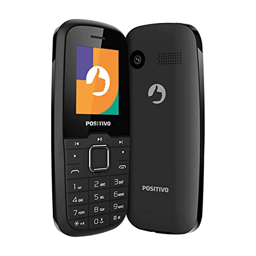 Celular Positivo P26, Tela 1,8", Câmera traseira QVGA, 31MB RAM 32MB, Bluetooth, Rádio FM - Preto