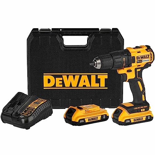 DEWALT Parafusadeira e Furaderia de 1/2 Pol. (13mm) Brushless Motor a Bateria 20V MAX* Ion-Litio com 2 Baterias 2.0Ah e Carregador Bivolt e Maleta DCD7771D2