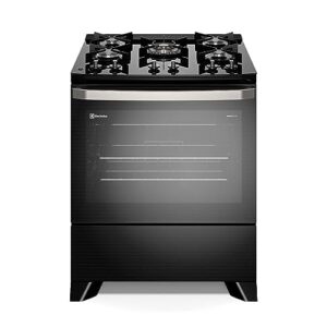 Fogão 5 bocas Electrolux Preto Experience com Mesa de Vidro, PerfectCook e VaporBake (FE5GP) Bivolt