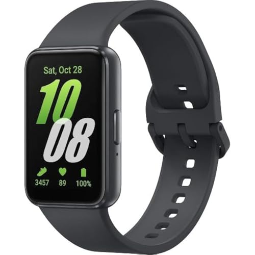 SAMSUNG Galaxy FIT 3 [2024] Tela AMOLED de 1,6 polegadas | Vida útil da bateria de 14 dias | Mais de 100 mostradores de relógio | Mais de 100 modos de exercício | Modelo internacional - (preto)