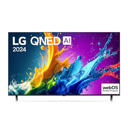 Smart TV 4K 55" LG QNED 55QNED80T Processador α5 Ger7 AI Quantum Dot Nanocell Local Dimming Design Super Slim Alexa/Chromecast integrado webOS 24