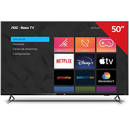 Smart TV 50" Aoc Roku 4K Série 6125-50U6125/78G