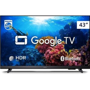 Smart TV Philips 43" Full HD 43PFG6918/78, Google TV, Comando de Voz, HDR, 3 HDMI, Wifi 5G, Bluetooth