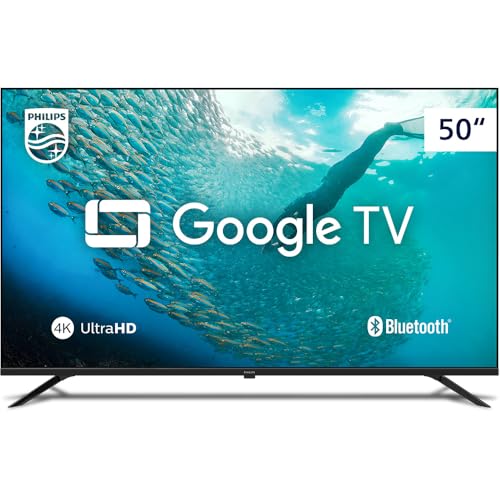 Smart TV Philips 50" 4K HDR 50PUG7019/78, Google TV, Comando de Voz