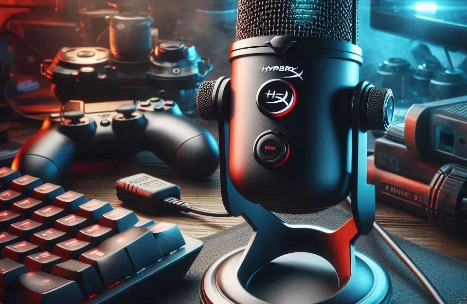 Microfone Gamer HyperX QuadCast S: Antivibração, LED RGB e USB