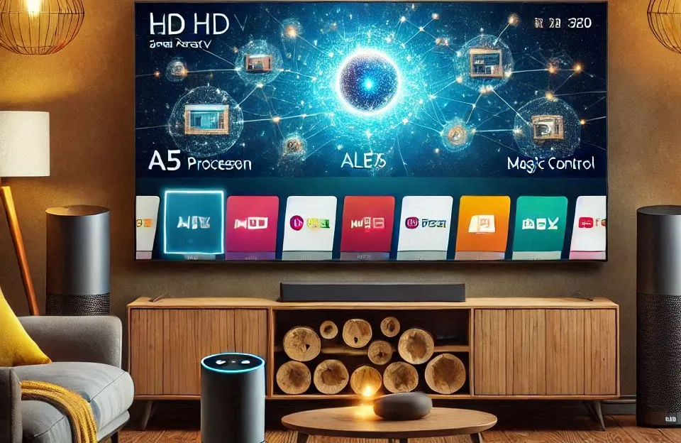 Smart TV 32" LG HD 32LR600B: Processador α5, Alexa e Controle Magic