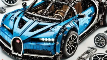LEGO Technic 42162 Bugatti Agile Blue: Conjunto de Montagem Detalhado e Realista