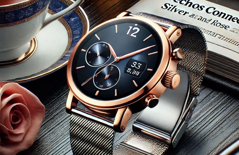 Smartwatch Technos Connect Max Prata e Rose – Design Sofisticado e Funcionalidade Inovadora