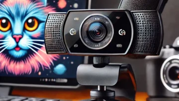 Webcam Full HD Logitech Brio 500 com Microfones Duplos e Enquadramento Automático