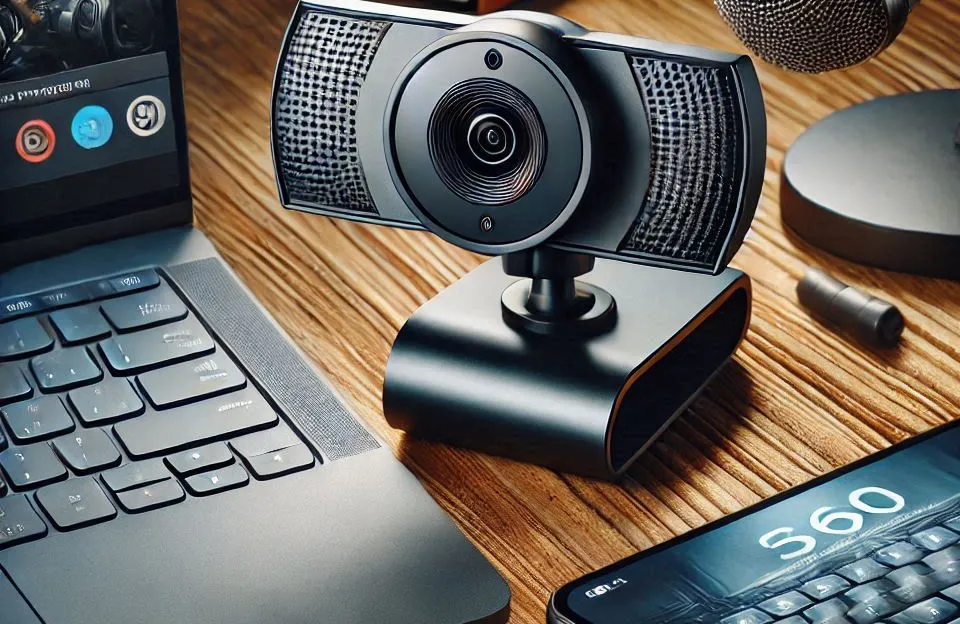 Webcam 4K EMEET S600 com microfone, foco automático e privacidade