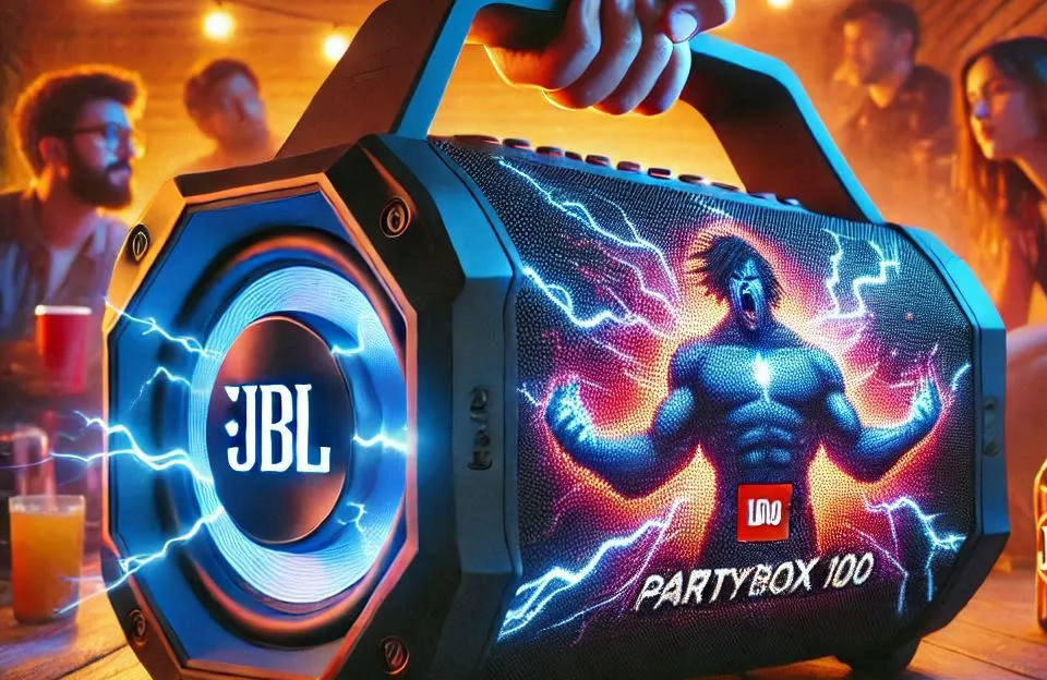 JBL PartyBox 100: Caixa de Som Bluetooth com Potência e Show de Luzes