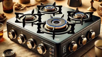 Fogão 5 Bocas Brastemp Mesa de Vidro Bivolt Preto BFS5VCE