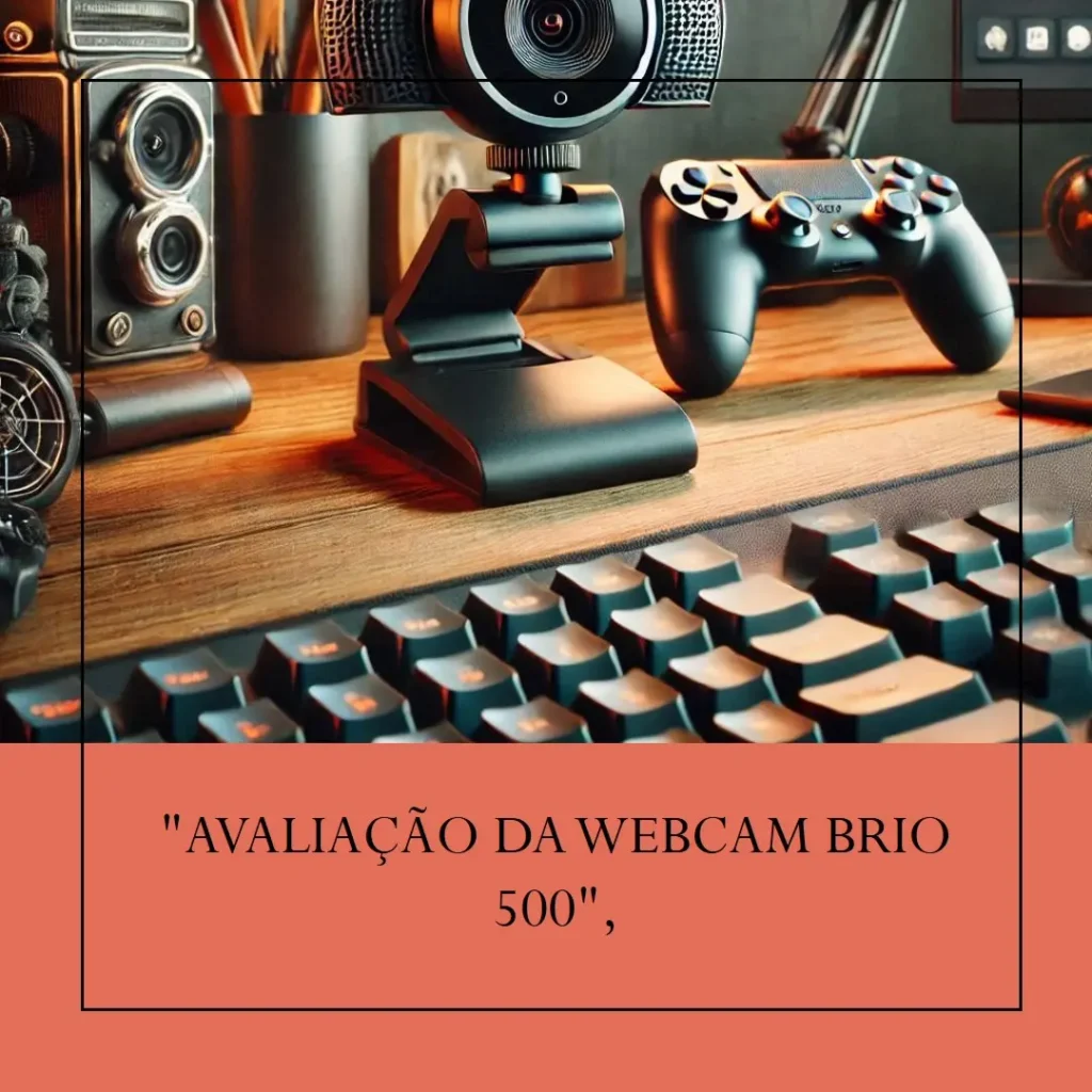 Webcam Full HD Logitech Brio 500 com Microfones Duplos e Enquadramento Automático