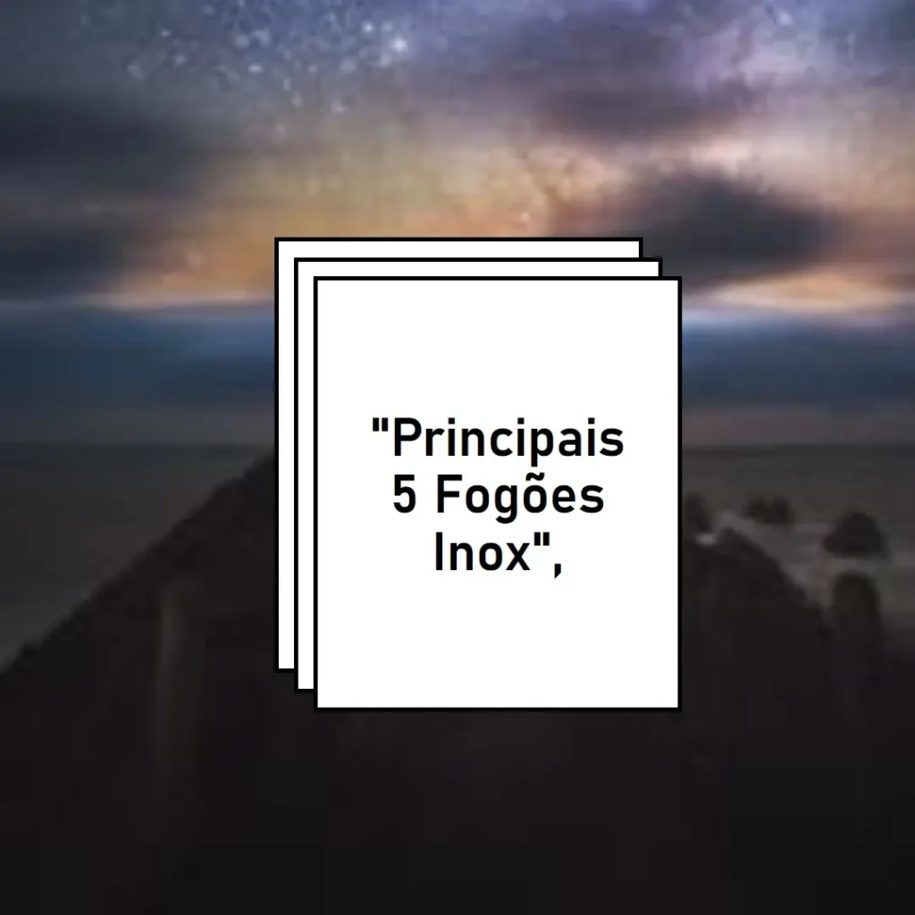 Principais 5  fogao inox 4 bocas