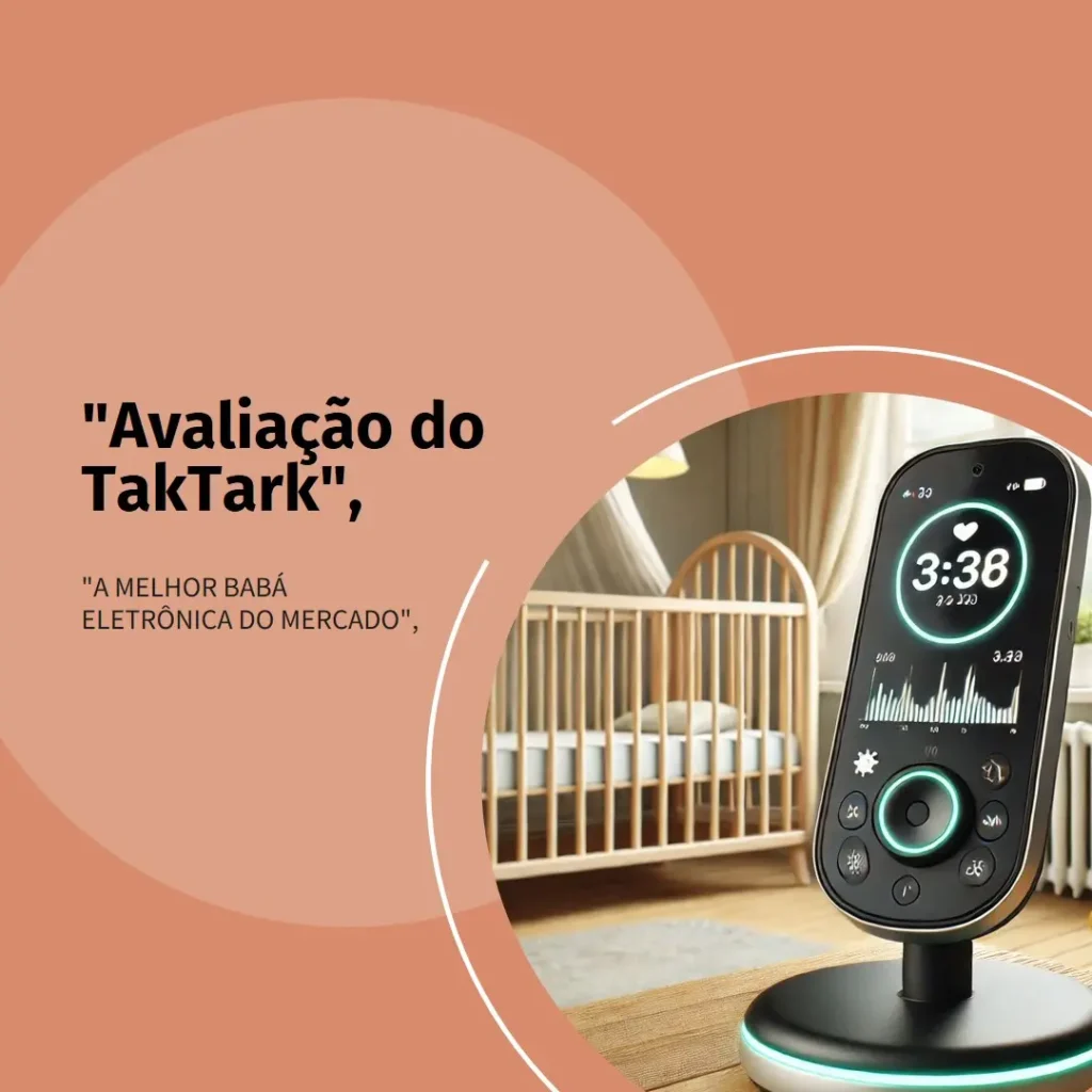 TakTark Babá Eletrônica Câmera 4.3" - Áudio Bidirecional, Visão Noturna e Zoom Digital