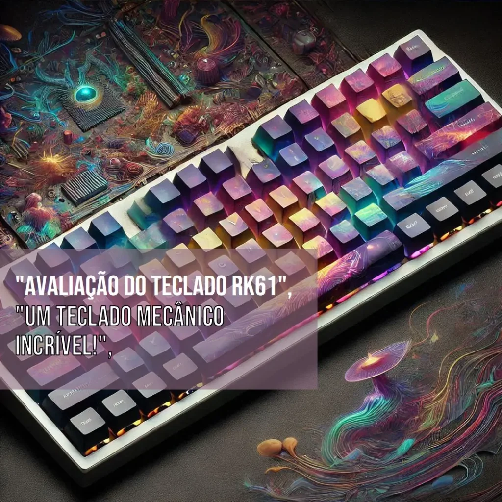 RK ROYAL KLUDGE Teclado Mecânico RK61: Compacto, RGB e Programável