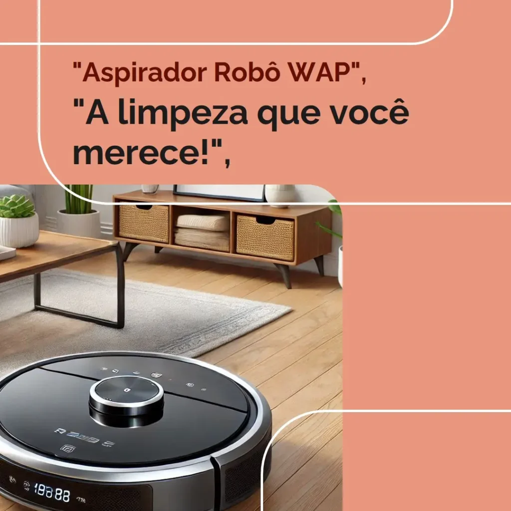 Aspirador de Pó Robô WAP ROBOT W100: Automático 3 em 1