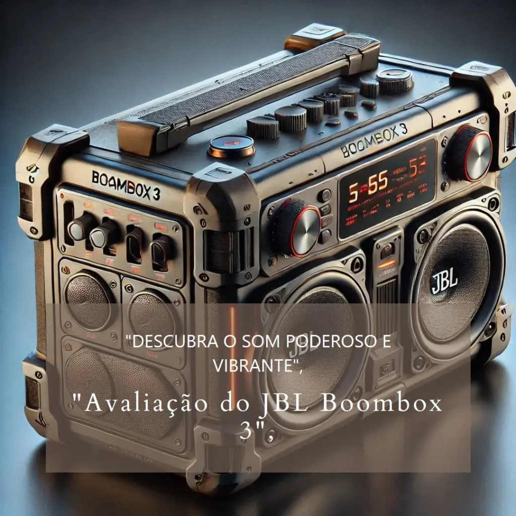 JBL Boombox 3: Potência, Bluetooth e Resistência à Água e Poeira