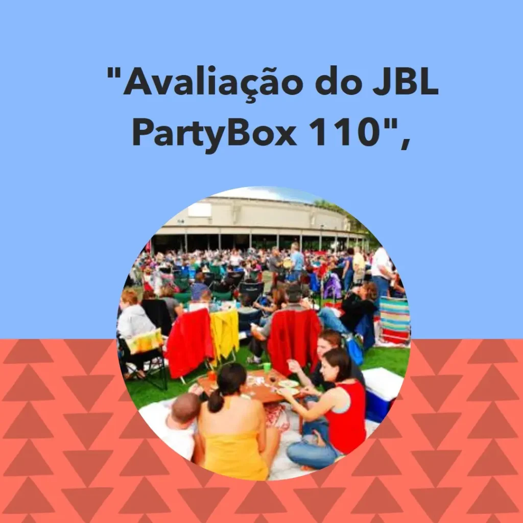 JBL PartyBox 110: Caixa de Som Bluetooth Resistente à Água