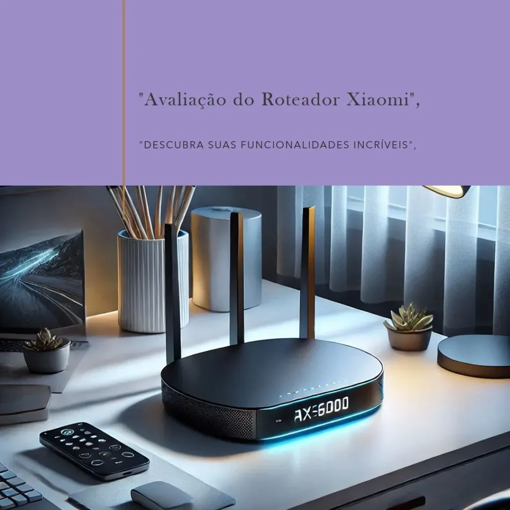 Roteador Xiaomi AX6000 AIoT: WiFi 6, 6000Mbps, 512MB, Mesh