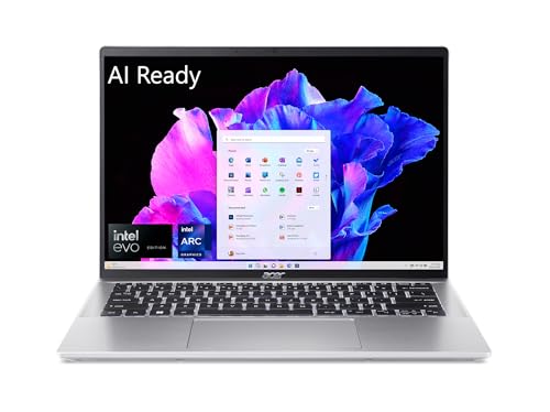 Acer Notebook Swift Go 14 Intel Evo fino e leve | Tela sensível ao toque de 14 polegadas 1920 x 1200 | Desbloqueie experiências de IA | Processador Intel Core Ultra 7 155H | Intel ARC | LPDDR5X de 16