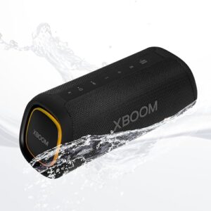 Caixa de Som Bluetooth LG Xboom Go XG7S - Bateria 24H, 30W+10W RMS, Iluminação de Estúdio, IP67, Track Woofer de Fibra de Carbono