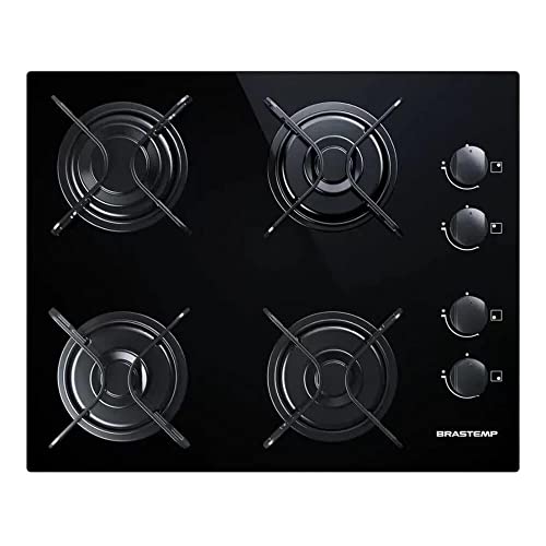 Cooktop 4 bocas Brastemp com grades piatina e acendimento automático - BDD61AE BIVOLT