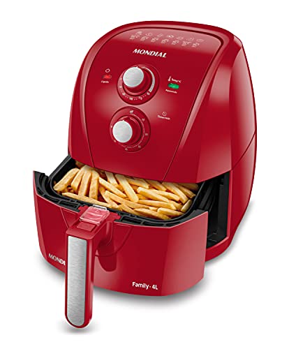 Fritadeira Sem Óleo Air Fryer 4L, Mondial, Vermelho, 1500W, 110V - AFN-40-FR