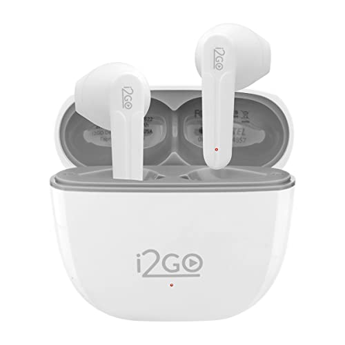 I2GO, Fone De Ouvido, TWS, Bluetooth, 20 Horas totais de Bateria, ENC, Air Sound Go 2.0, Branco, i2GO PRO