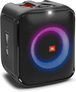 JBL Partybox Encore Essential: som de 100 W, show de luz dinâmico integrado e design à prova de respingos, preto