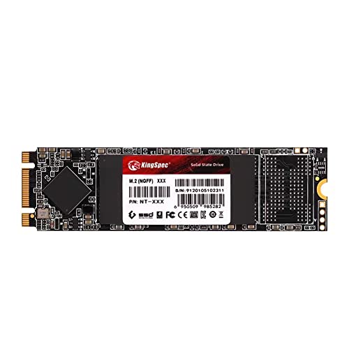 KingSpec SSD M.2 SATA, SSD M.2 interno de 6 Gbps 256 GB 2280 SATA III, unidade de estado NGFF ultrafina para desktop/laptop/notebook