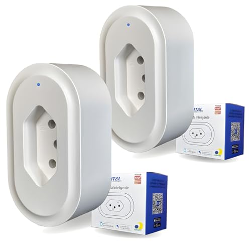 Kit 2 Tomadas Inteligente Smart Automação Wifi Google Home Alexa 20A