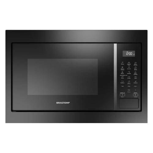 Micro-ondas Brastemp de Embutir 32 Litros Preto com 18 Receitas Pré-Programadas e Design Sofisticado - BM146AE 110V