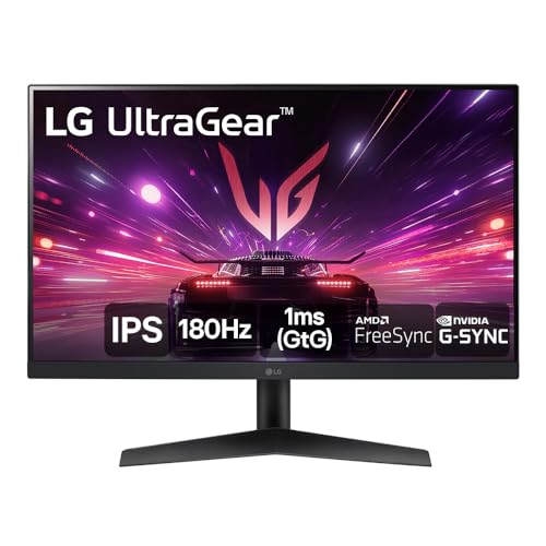 Monitor Gamer LG UltraGear 24” IPS, Full HD, 180Hz, 1ms (GtG), HDMI, DisplayPort, HDR10, sRGB 99%, NVIDIA® G-SYNC®, AMD FreeSync™ - 24GS60F-B