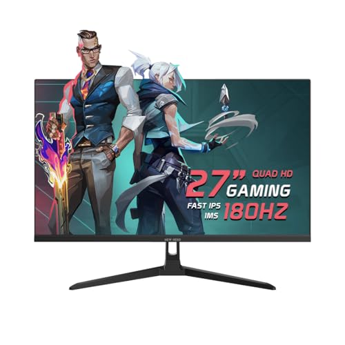 Monitor Gamer New Hero Blade Super 27", IPS, Quad HD, 180Hz, 1ms, FreeSync, HDMI e Display Port, Preto