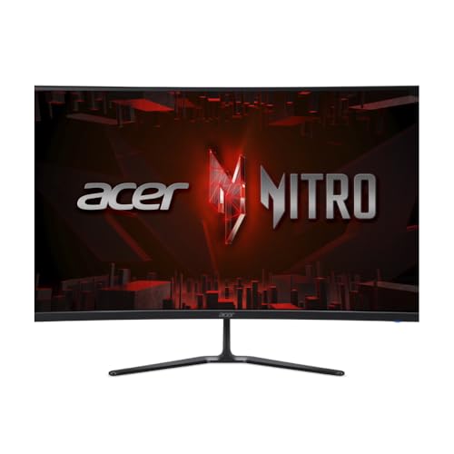 Monitor Gamer Nitro series ED320Q X2bmiipx curvo Preto LED VA de 31” FHD 240Hz com HDR10 AMD FreeSync, HDMI, DisplayPort, Game Mode