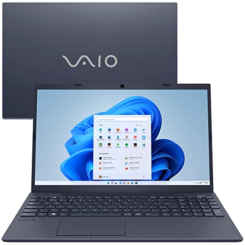 Notebook VAIO FE15 Intel Core i5 12ª gen 8GB RAM 256GB SSD Tela 15 Polegadas, 15" Full HD Antirreflexo, Windows 11 Home, Cinza Grafite VJFE54F11X-B0111H