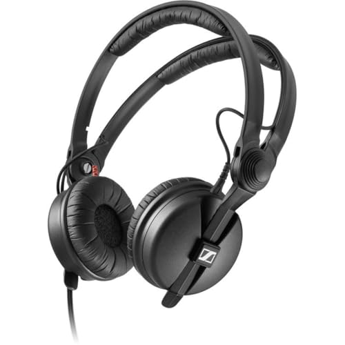 Sennheiser Pro Audio Fones de ouvido intra-auriculares profissionais HD 25 para DJ, preto