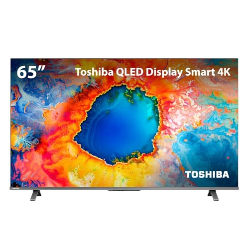 Smart TV QLED 65" 4K Toshiba 65C450NS Google TV 4 HDMI 2 USB Wi-Fi - TB036M