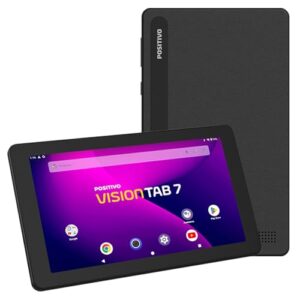 Tablet Positivo Vision TAB 7 - Processador Octa-Core 3GB RAM 64GB Armazenamento, Tela 7” IPS, Bateria 3100mAh, Android 14 Go, Wi-fi - Preto