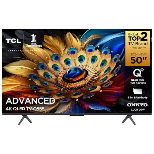 TCL QLED TV 50” C655 4K UHD GOOGLE TV DOLBY VISION ATMOS