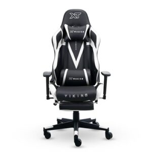 XT Racer, Cadeira Gamer XT Racer Viking Series com Apoio de Pernas Cor:Preto e Branco