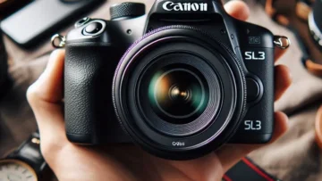 Câmera Canon SL3 DSLR com 24.1MP, Tela 3", Gravação Full HD