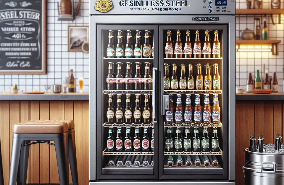 Refrigerador Vertical Cervejeira 410L Porta Cega Inox Gelopar